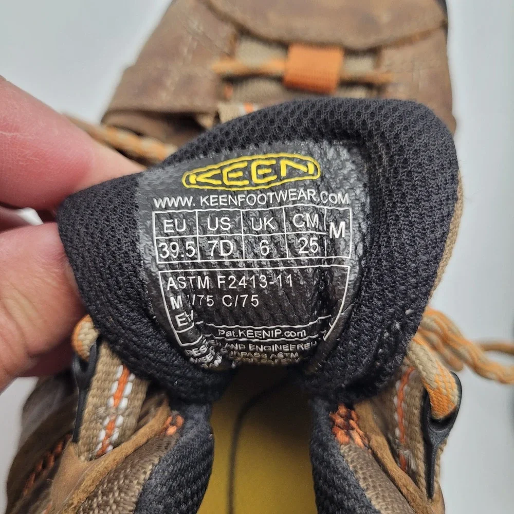 Keen Utility Flint Low Steel Toe Work Shoes Mens Size 7D Leather Industrial